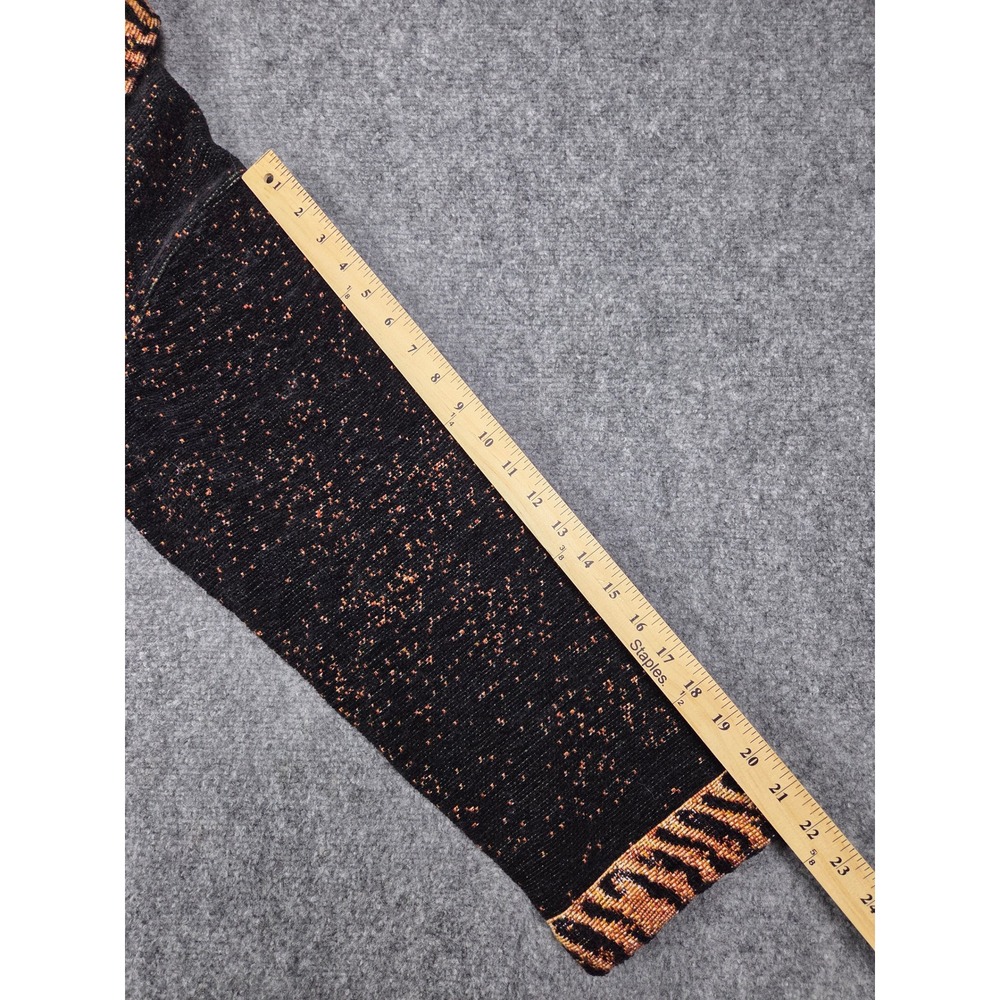 Vintage 90s Sugar Street Weavers Tiger Tapestry Cardigan Jacket Chenille USA M/L - Picture 5 of 9